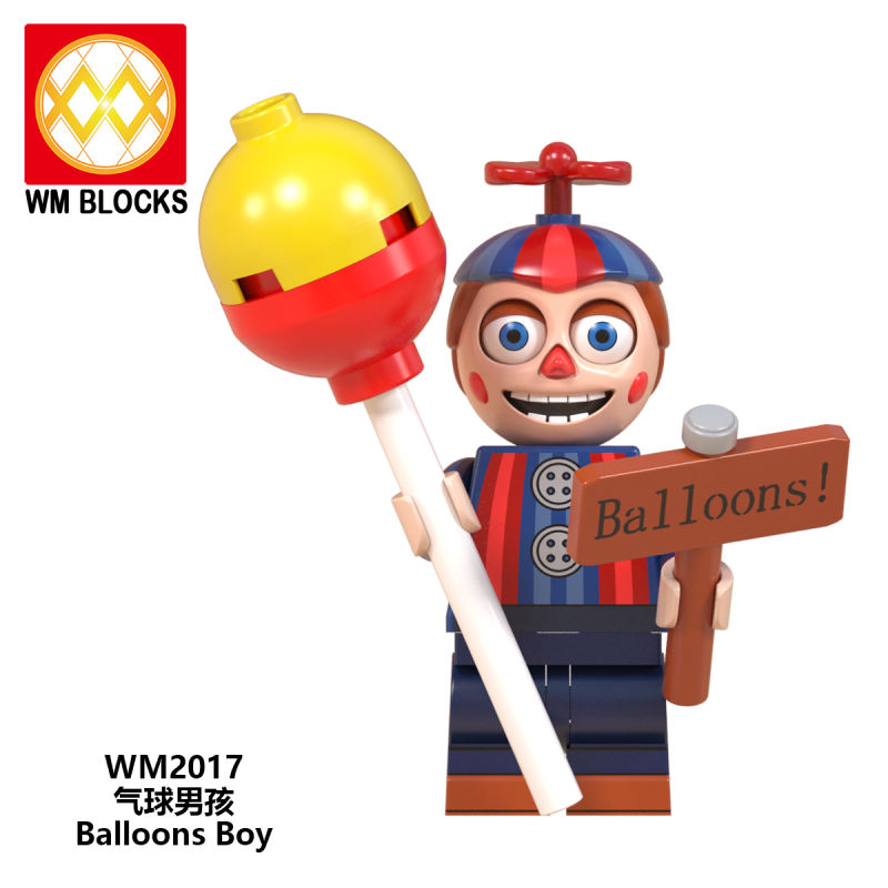 WM6097 New Five Nights At Freddy Adventure Game Ballons Boy Endo Funtime Foxy Bonnie Lolbit Mini Building Blocks Figures Kid Toy