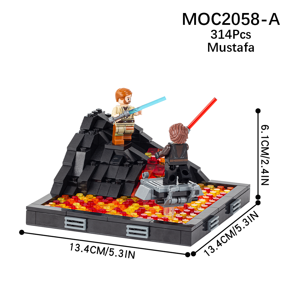 Lightsaber Duel Battle On Mustafar Lego Mustafar Moc Lego Battle