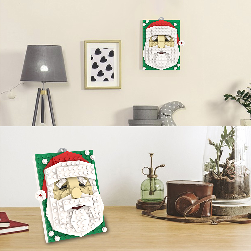 MOC1076 Creativity series Santa Claus Drawing Building Blocks Bricks
