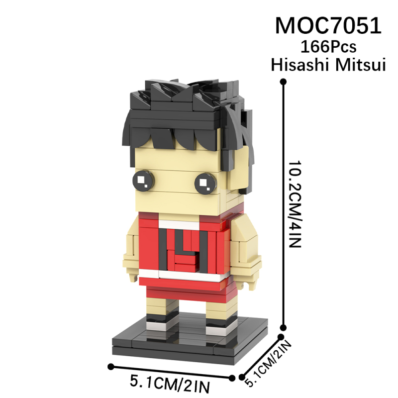 MOC7051 Creativity series Anime SLAM DUNK Hisashi Mitsui Action Figure Model Building Blocks Bricks Kids Toys for Children Gift MOC Parts