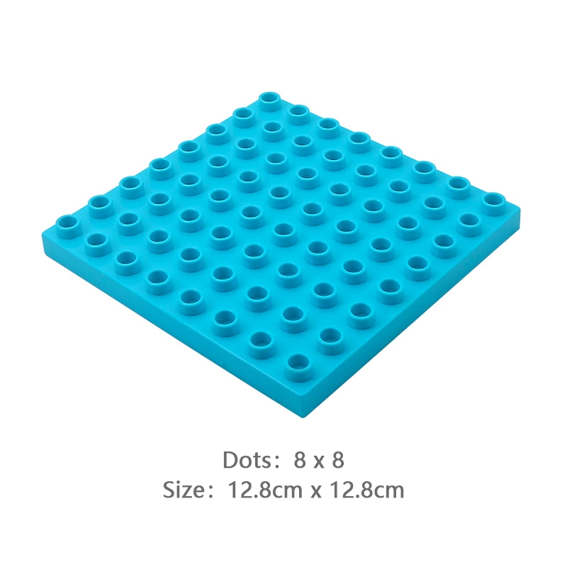 8*8 Dots 12.8*12.8cm Solid Color large Particle Base Plate High quality Bricks Compatible Figure DIY Building Blocks Kids Toys for children Gifts