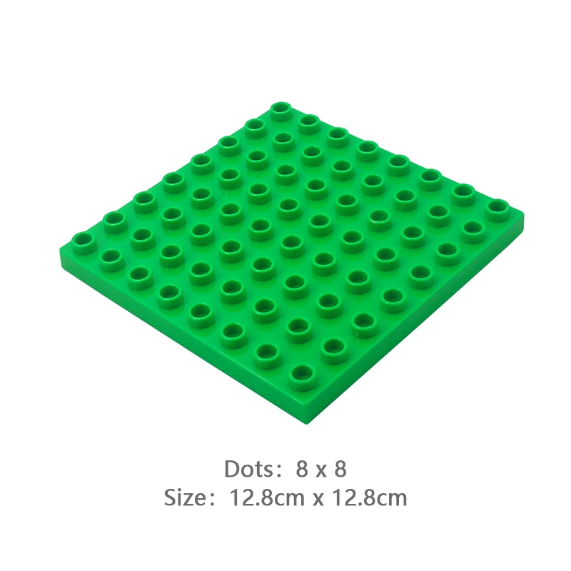 8*8 Dots 12.8*12.8cm Solid Color large Particle Base Plate High quality Bricks Compatible Figure DIY Building Blocks Kids Toys for children Gifts