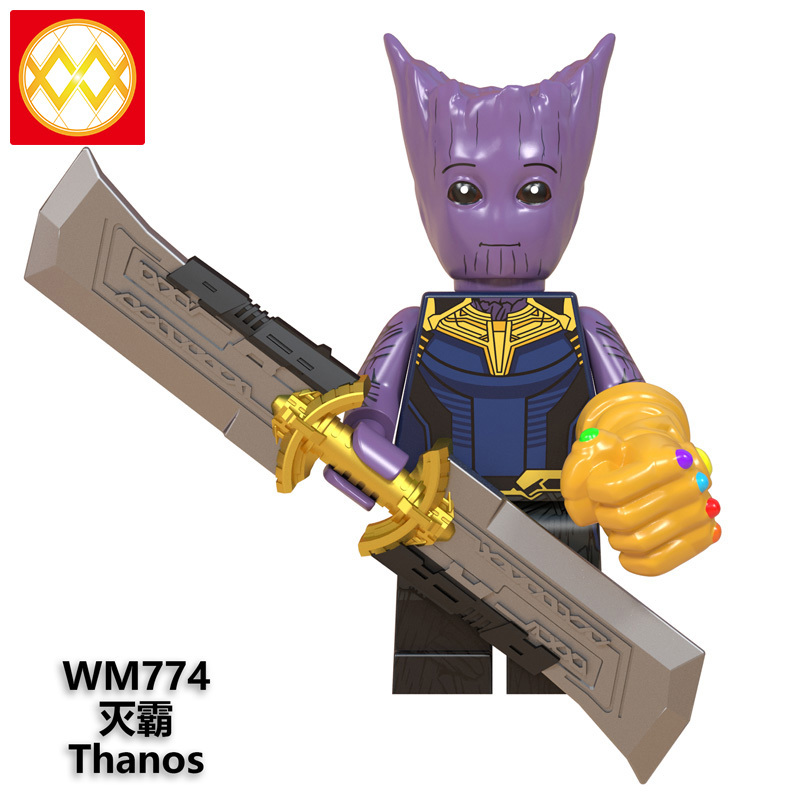 WM6070 Winter Soldier Bucky Steve Rogers Thanos Thor Wade Winston Action Figure Building Blocks Toys for Children Gift
