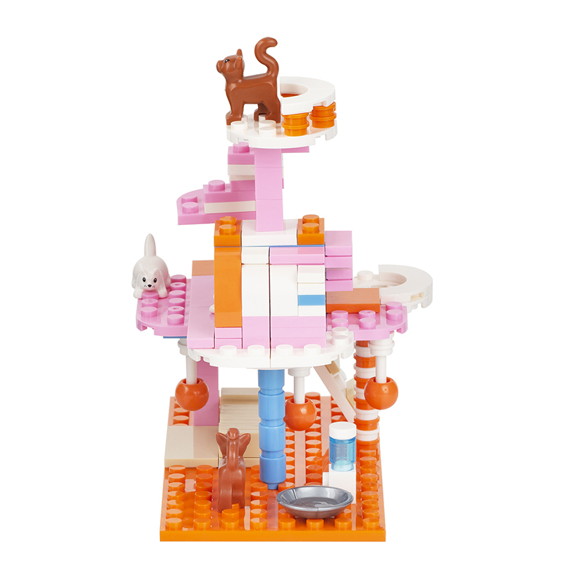 MOC1023 City Series Cat Climbing FrameBuilding Blocks Bricks Kids Toys for Children Gift MOC Parts