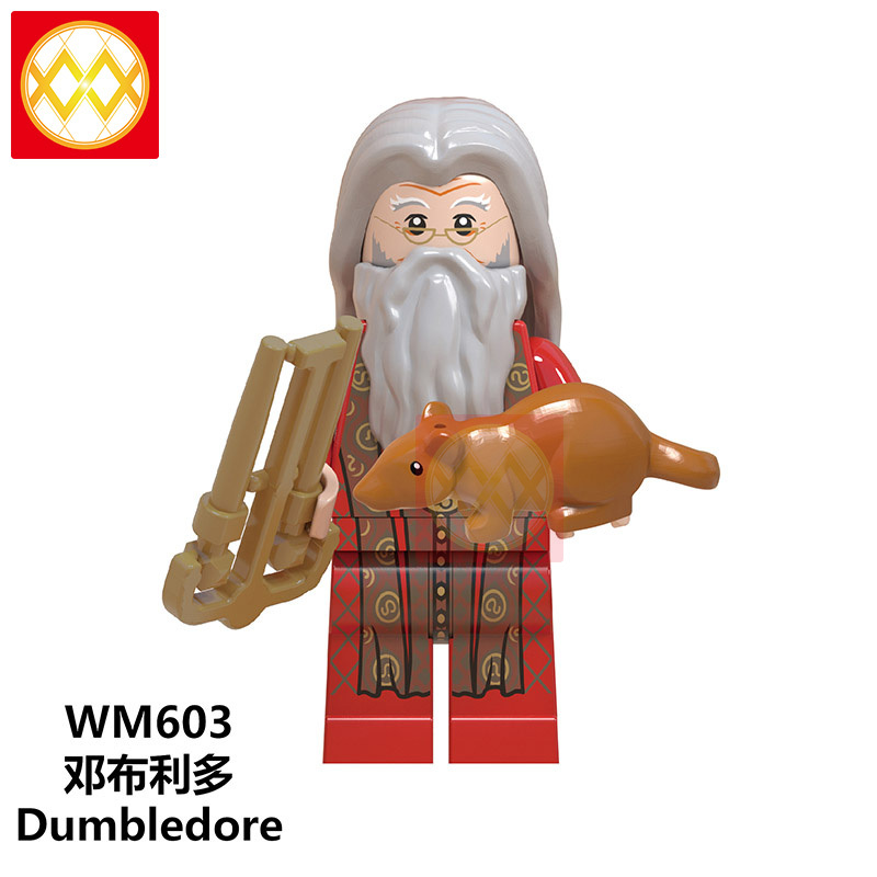 WM6047 Harry Series Potteres Movie Dumbledore Hermione Ron Hogwarts Quirrell Filch Action Building Blocks Children Gift Toys