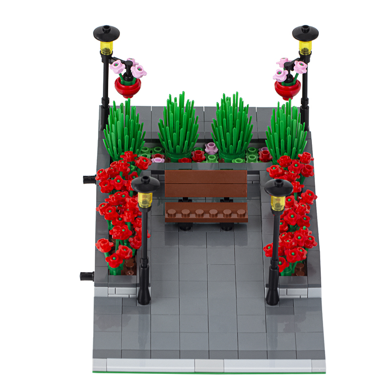 MOC4057 City Series Street View Flower Bed Building Blocks Bricks Kids Toys for Children Gift MOC Parts