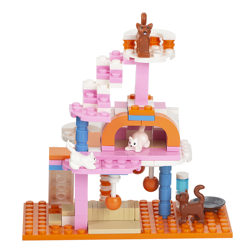 MOC1023 City Series Cat Climbing FrameBuilding Blocks Bricks Kids Toys for Children Gift MOC Parts