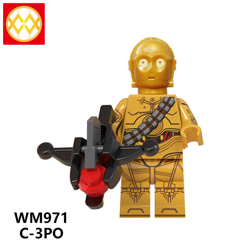 WM6091 Mandalorian Palpatine C-3PO Baby Yoda Skywalker Obi-Wan Han Solo Plastic Mini Action Figure Building Blocks Toys