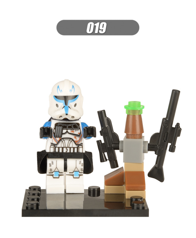 XH019-026 Movie series star wars Clone Soldier Han Solo Yoda Obi-Wan Storm Soldier Skywalker weapon gun accessory Building Blocks Kids Toys