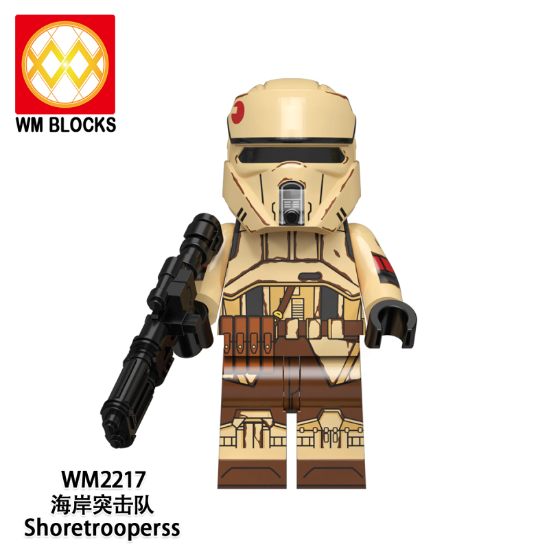 WM6122 Star Character Peli Motto Fennec Shand Transport Troopers Boba Fett Greef Karga Jango Fett Shoretroopers Cobb Vanth Wars Figure Kids Toys