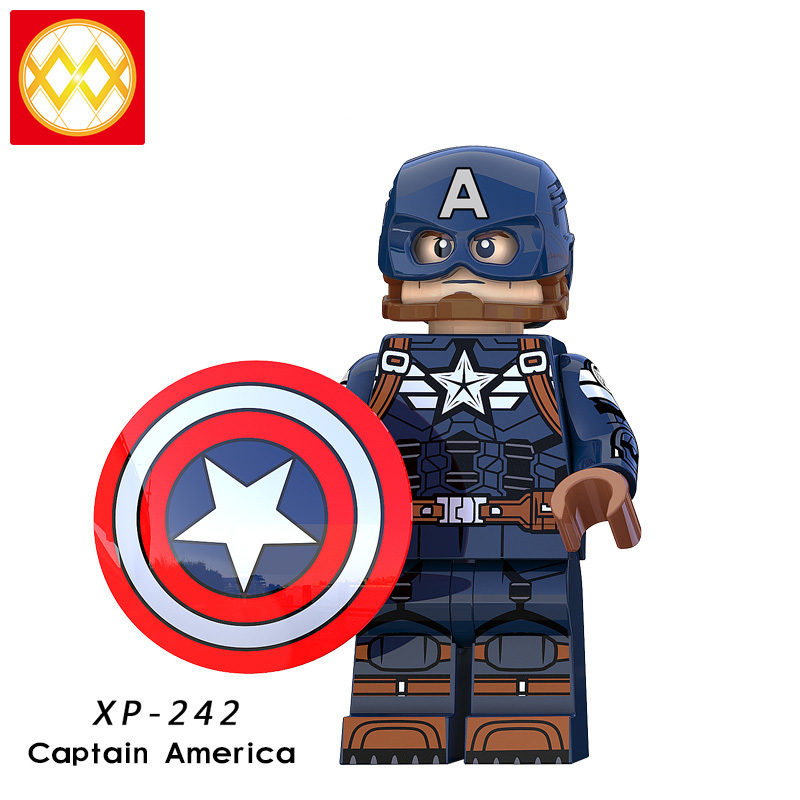 KT1031 Super Heroes Marvel The Avengers Movie Characters Captain America Steve Rogers Age of Ultron Infinity War Endgame Building Blocks Kids Toys