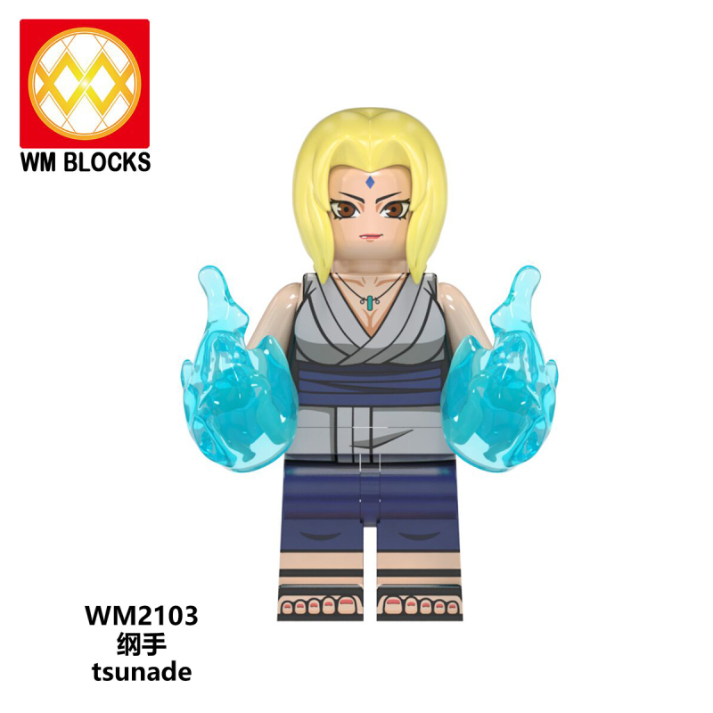 WM6107 New Uzumaki Naruto Hyuga Hinata Zabuza Haku Tsunade Jiraiya Haruno Sakura Anime Naruto Figures Building Blocks Kids Toys