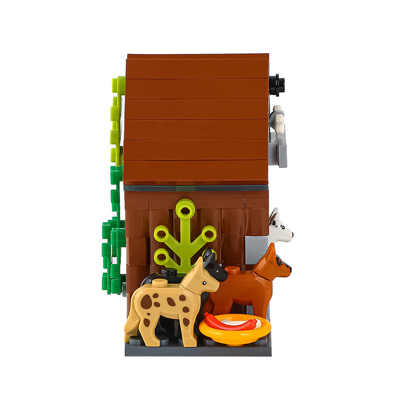 MOC0025 Farm Series Doghouse Building Blocks Bricks Kids Toys for Children Gift MOC Parts