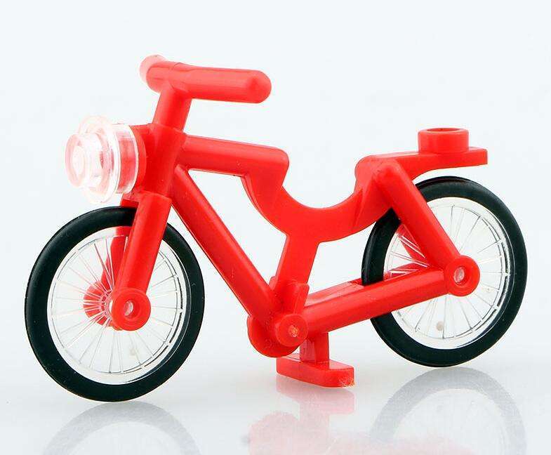 PG8015 Accessories White orange yellow pink black green blue red bicycle Building Blocks Bricks Toys For Children