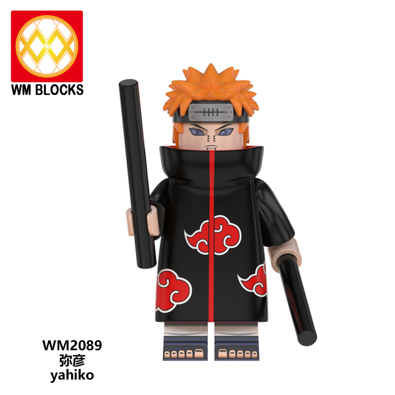WM6106 Anime Naruto Hoshigaki Kisame Yahiko Konan Nagato Uchiha Itachi Zetsu Collection Action Figures Building Block Kids Toys