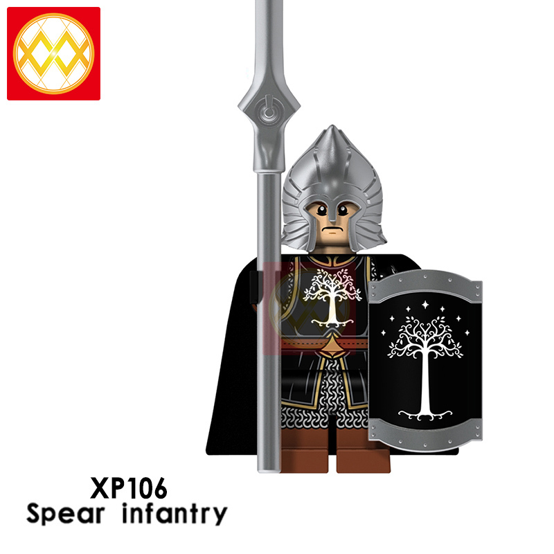 KT1014 Sword Infantry Captain The Archer Spear Infantry Medieval Castles War Series Building Blocks Kids Toys