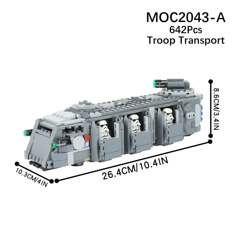 MOC2043 Star Wars Series Imperial Armored Personnel Carrier Bracket Building Blocks Bricks Kids Toys for Children Gift MOC Parts