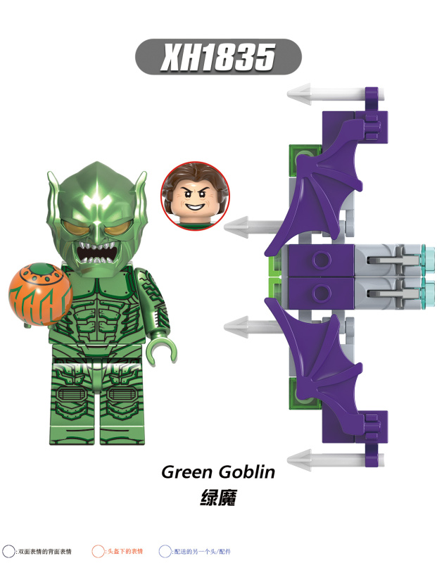 X0328 Marvel Doctor Octopus Electro Green Goblin Sandman Spider Man Super Hero Action Figure Building Blocks Kids Toys