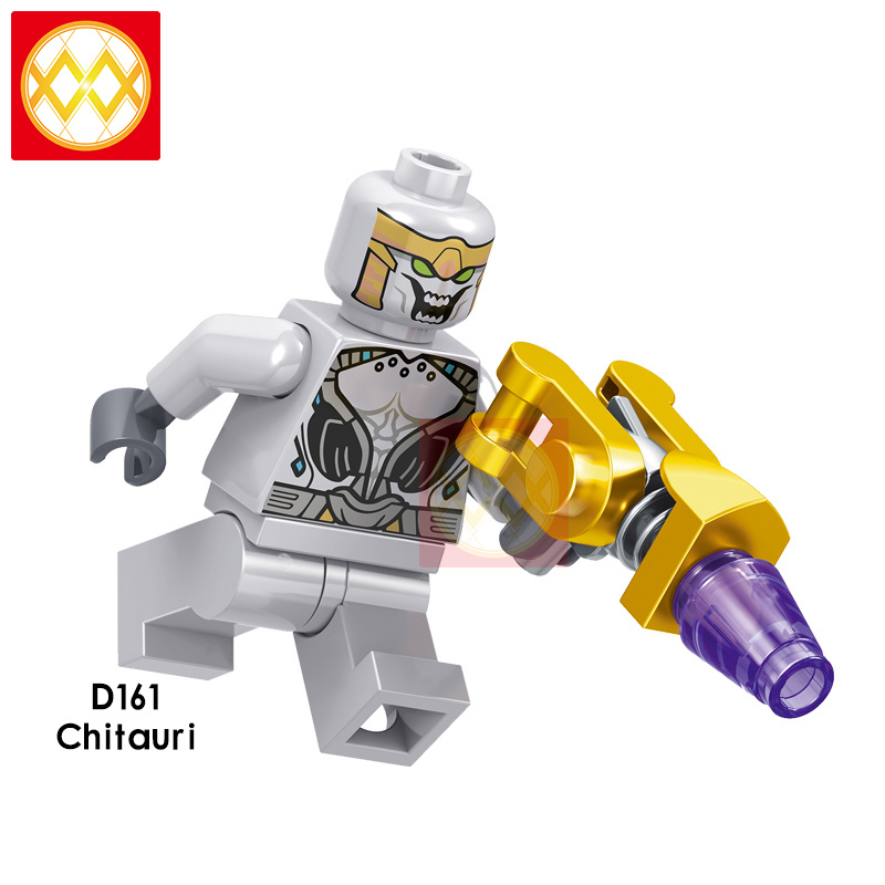 D157-164 The Avengers Captain Marve Nebula Thanos Outrider Chitauri Thor Hawkeye Rocket Building Blocks Kids Toys