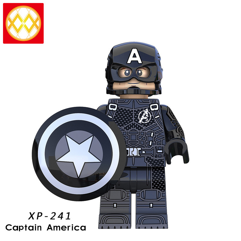 KT1031 Super Heroes Marvel The Avengers Movie Characters Captain America Steve Rogers Age of Ultron Infinity War Endgame Building Blocks Kids Toys