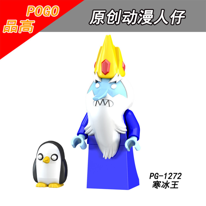 PG8141 Cartoon Series Adventure Time Finn Jake Bonnibel Bubblegum The Ice King Flame Action Figure Building Blocks Kids Toys