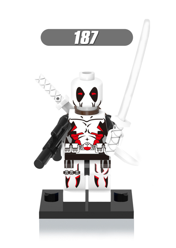 X0101 Superhero DC Movie Deadpool Series Armed Deadpool Gun Knife Weapon Accessories Building Blocks Kids Toys