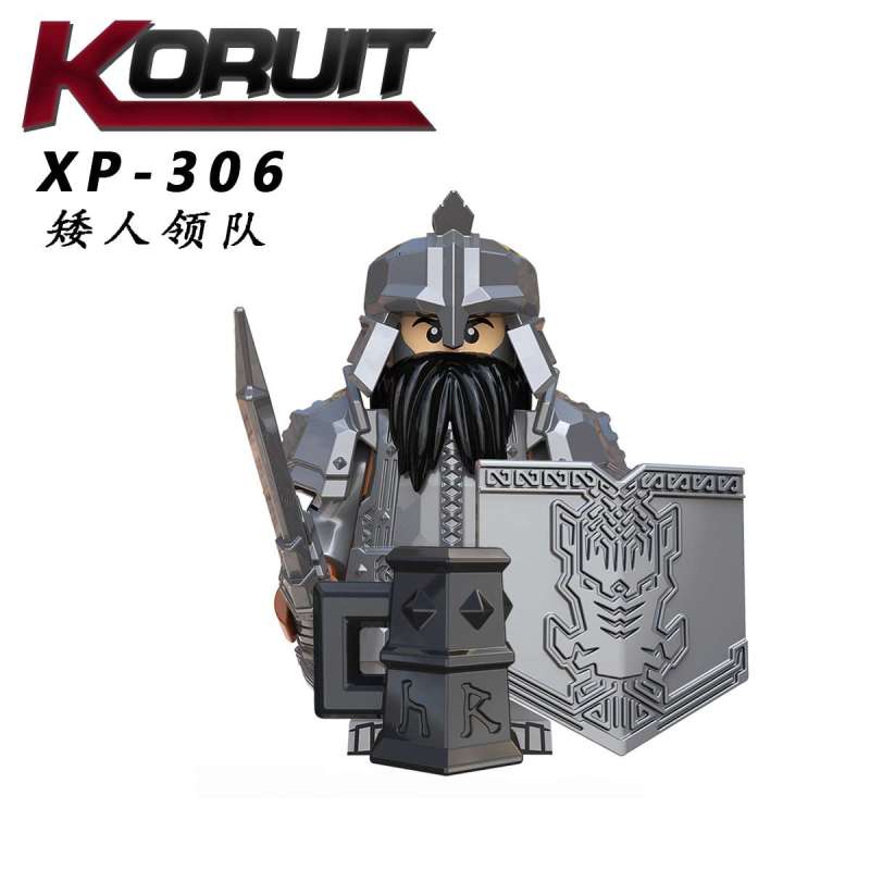 KT1040 The Hobbit Dain Ironfoot Dwarf Warriors Dwarf Leader Dwarf Warrior Building Blocks Kids Toys