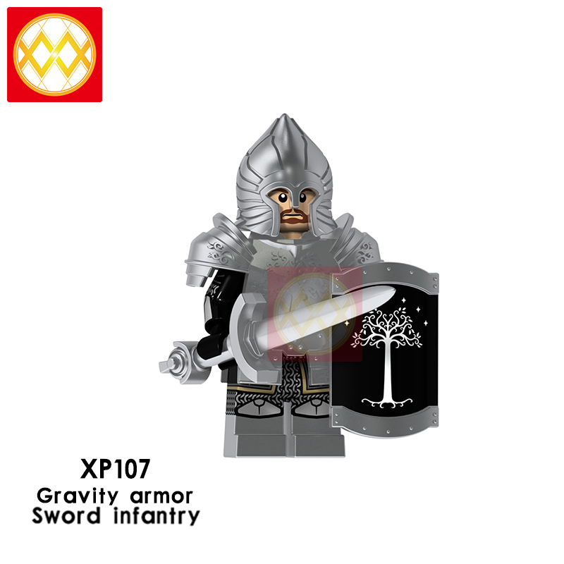 KT1015 Gravity Armor Sword Infantry The Archer General Spear Infantry Medieval Castles Building Blocks Kids Toys