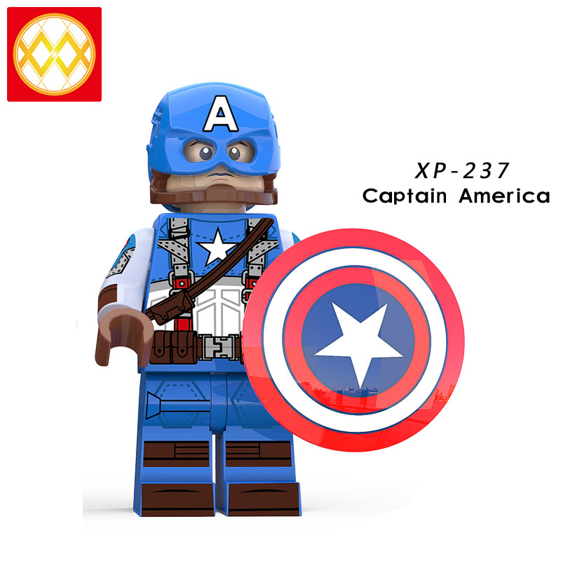 KT1031 Super Heroes Marvel The Avengers Movie Characters Captain America Steve Rogers Age of Ultron Infinity War Endgame Building Blocks Kids Toys