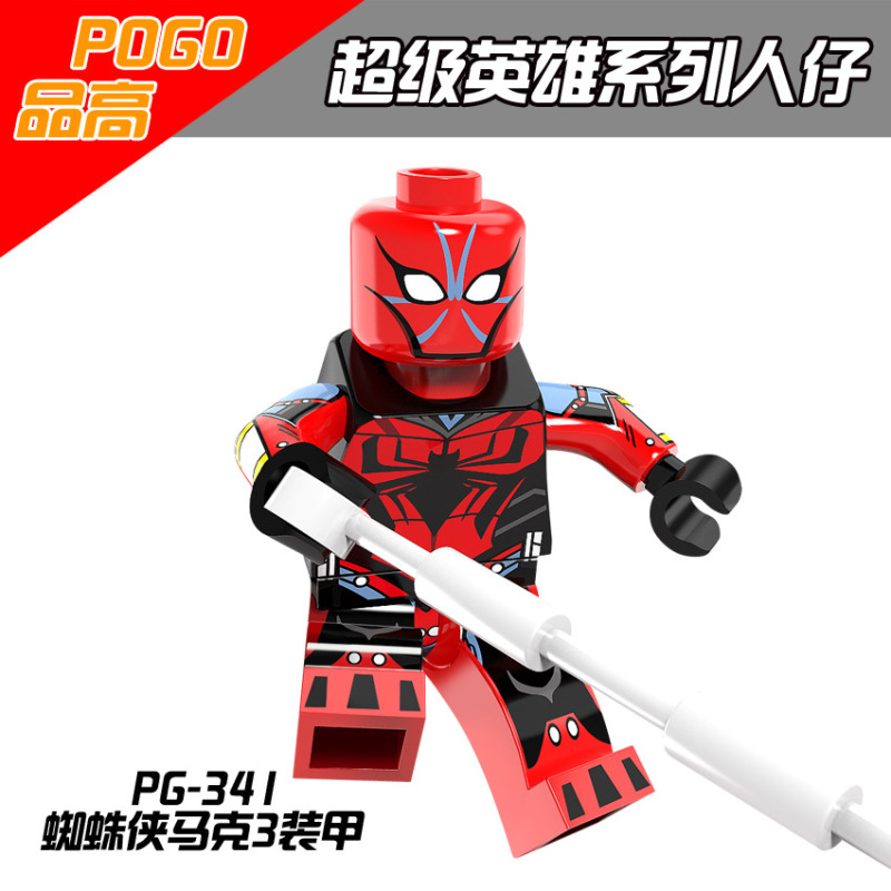 PG8096 Movie Super Hero Agent X Green Goblin Spider Man Nick Fury G. W. Bridge Carnage Action Figure Building Blocks Kids Toys