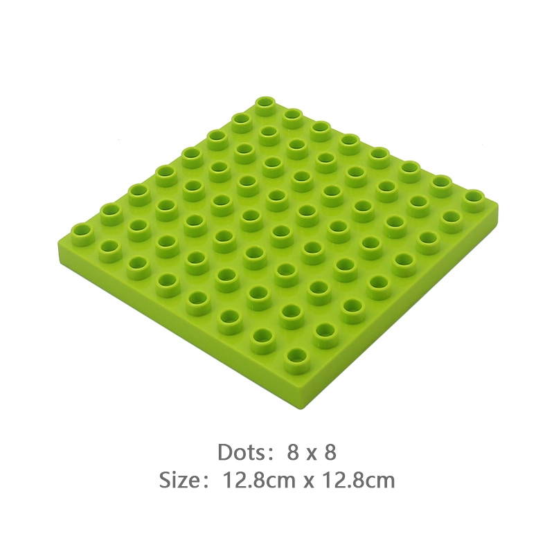 8*8 Dots 12.8*12.8cm Solid Color large Particle Base Plate High quality Bricks Compatible Figure DIY Building Blocks Kids Toys for children Gifts