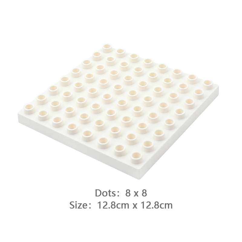 8*8 Dots 12.8*12.8cm Solid Color large Particle Base Plate High quality Bricks Compatible Figure DIY Building Blocks Kids Toys for children Gifts