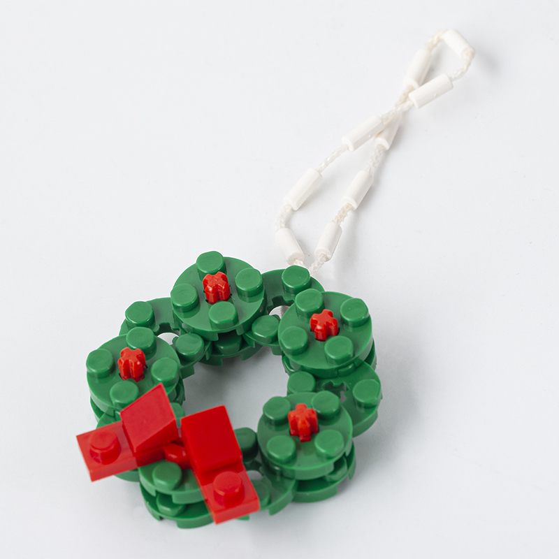 MOC1016 City Series Christmas Wreath Pendant Building Blocks Bricks Kids Toys for Children Gift MOC Parts