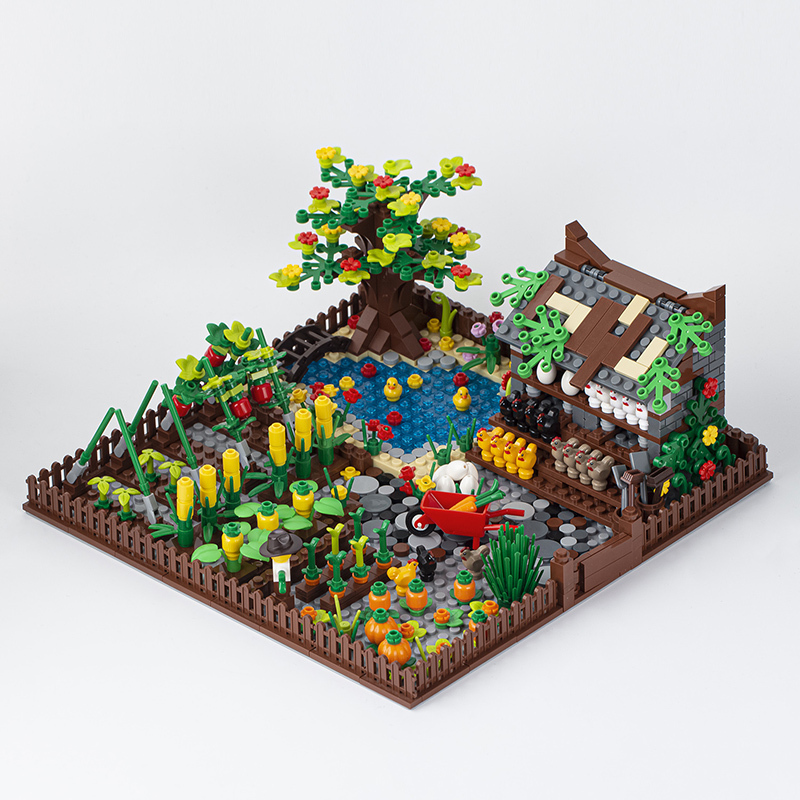 MOC3001 Farm Series Manor Combination Buildig Blocks Bricks Kids Toys for Children Gift MOC Parts