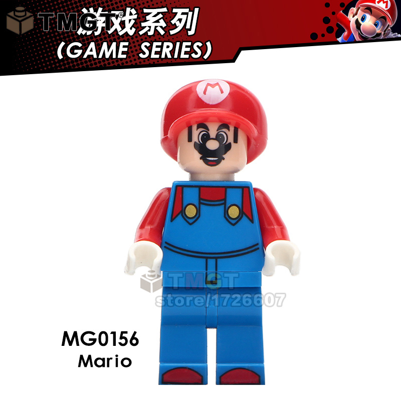 MG0156 MG0157 Super Mario Luigi Wario Waluigi Mario Bros Hot Sale Game Figures Birthday Gifts Building Blocks Kids Toys