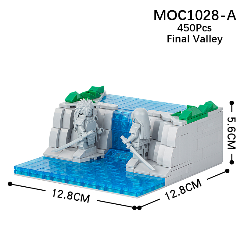 MOC1028 MOC1028-A Creativity Naruto Final Valley Building Blocks Bricks Kids Toys for Children Gift MOC Parts