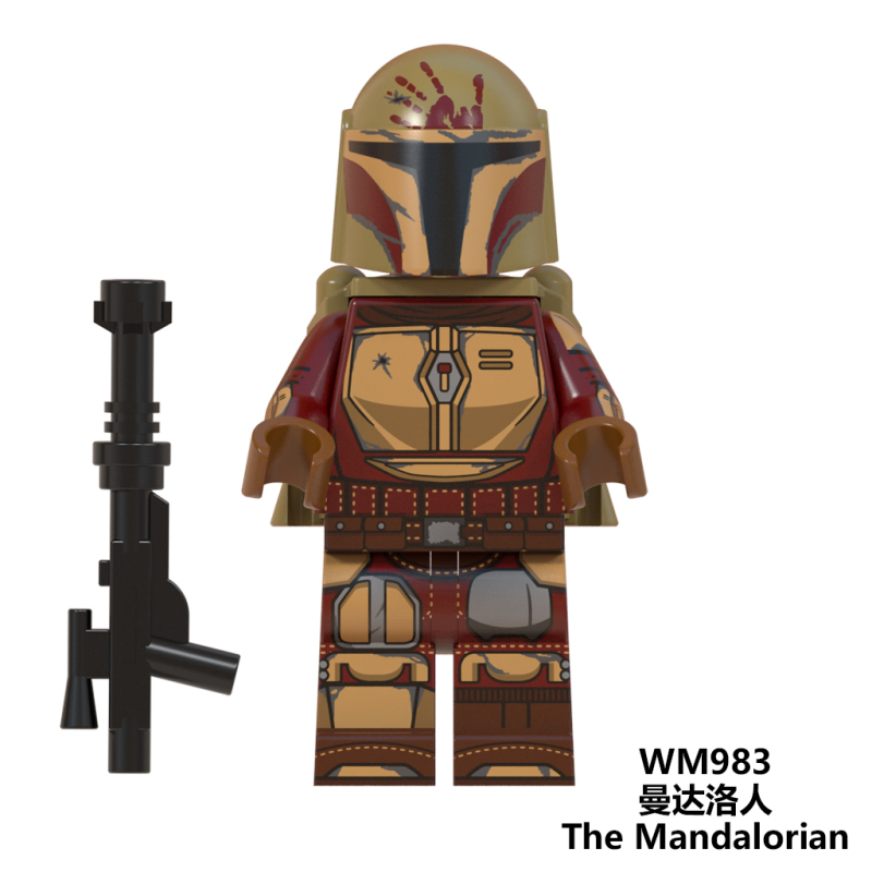 WM6092 New Star Bricks the Mandalorian with Baby Yoda Mini Building Block Figures Kids Toys