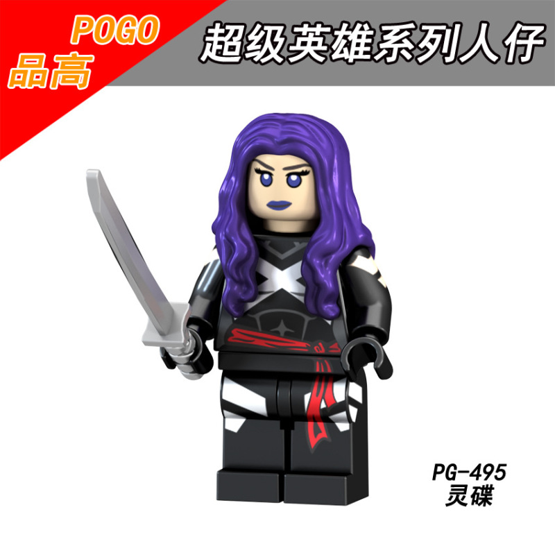 PG8153 Scarecrow Black Panther Mars Superman Lana Blue Psylocke Robin Green Arrow Action Figures Building Blocks Kids Toys