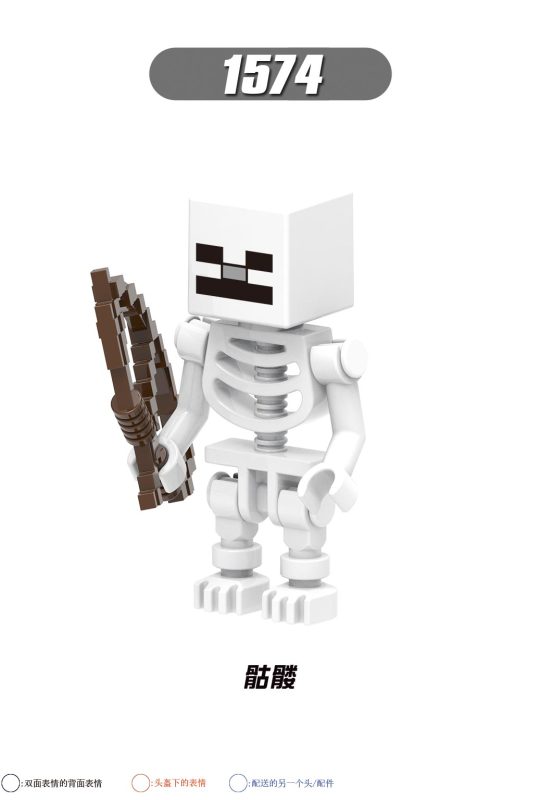 X0295 Minecraft Iron Golem Alex Steve Enderman Zombie Skeleton Building Blocks Kids Toys