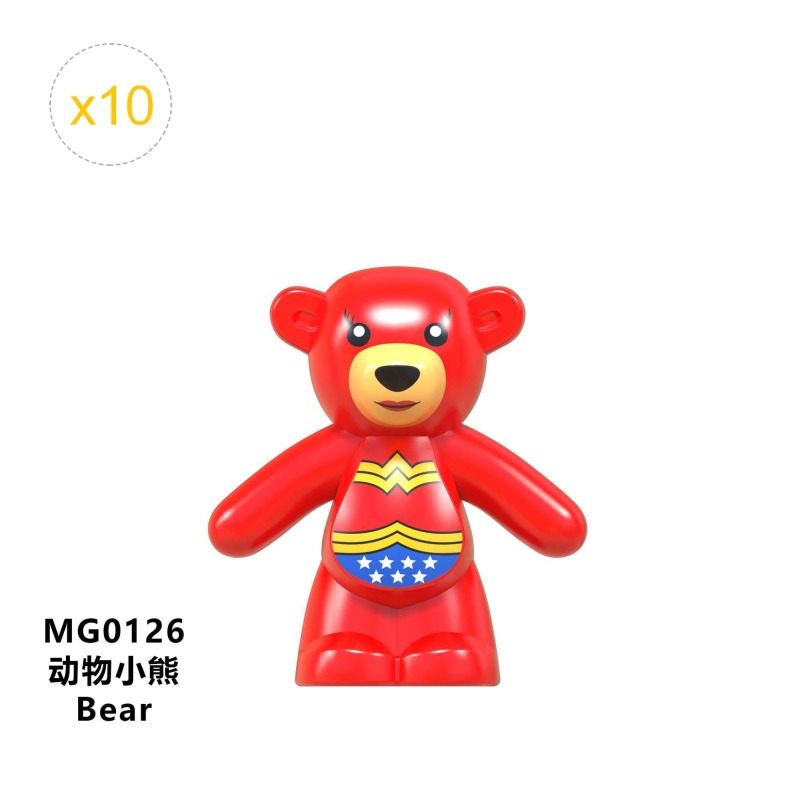 MG9004 10PCS/LOT Animal Series Bear Compatible Building Block Toys For Children