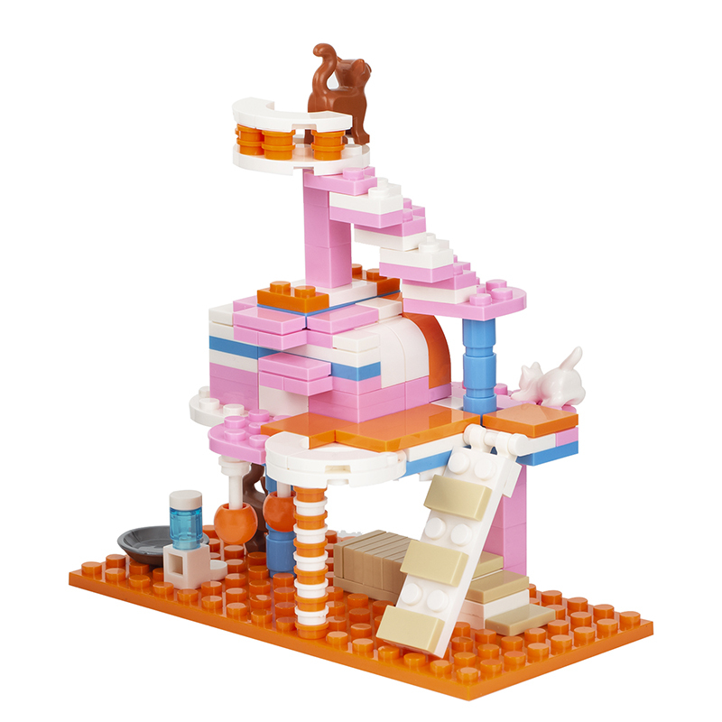 MOC1023 City Series Cat Climbing FrameBuilding Blocks Bricks Kids Toys for Children Gift MOC Parts