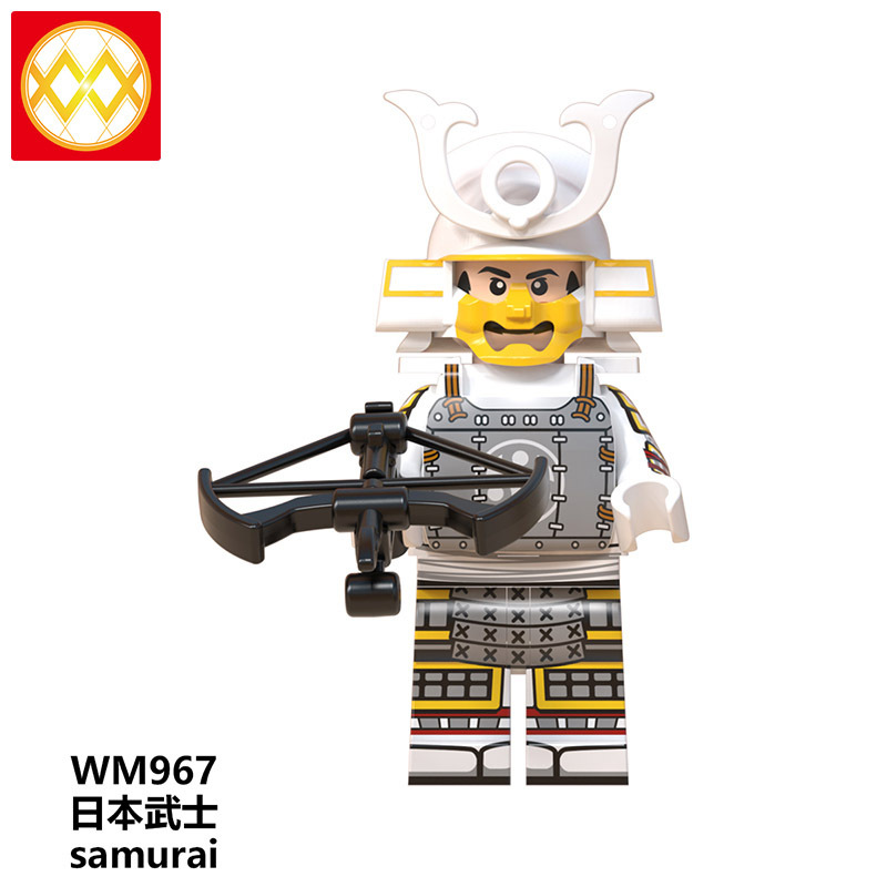 WM6090 Japanese Samurai Super Heroes Soldier Army Mini Bricks Action Model Figures Wars Building Blocks Toys for Children