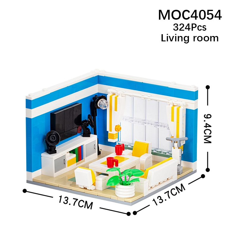 MOC4054 City series Living Room Building Blocks Bricks Kids Toys for Children Gift MOC Parts
