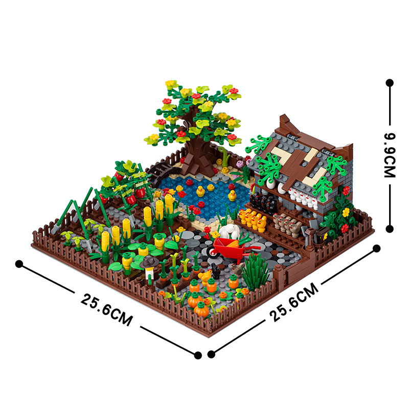MOC3001 Farm Series Manor Combination Buildig Blocks Bricks Kids Toys for Children Gift MOC Parts