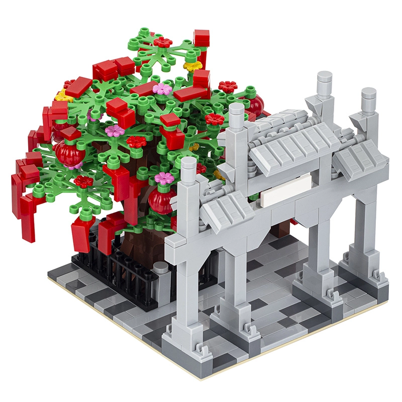 MOC3010 Farm Series Blessing Tree DIY Model Compatible Bricks Assembly Building Blocks Kids Toys