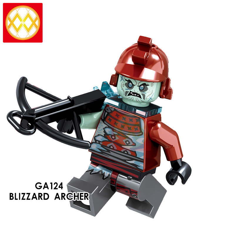 GA123-GA130 BLIZZARD WARRIOR  BLIZZARD ARCHER BLIZZARD SWORDSMAN BLIZZARD SWORD MASTER GENERAL VEX ICE EMPEROR CHAR  AKITA Building Blocks Kids Toys