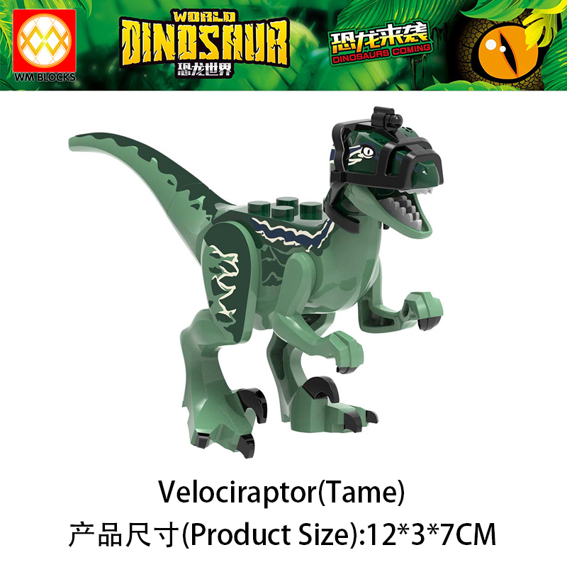 X0243 Dinosaurs Animals Jurassic Park Dilophosaurus Velociraptor Pteranodon Bricks Building Blocks Figures Gifts For Children Toys