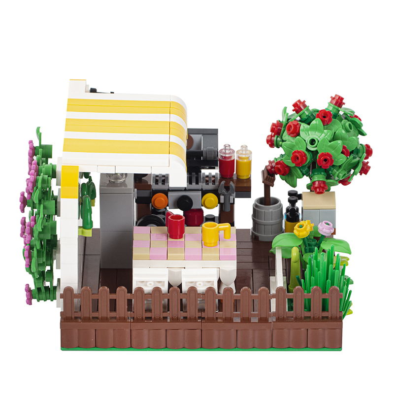 MOC4036 City Series Courtyard Barbecue Building Blocks Bricks Kids Toys for Children Gift MOC Parts