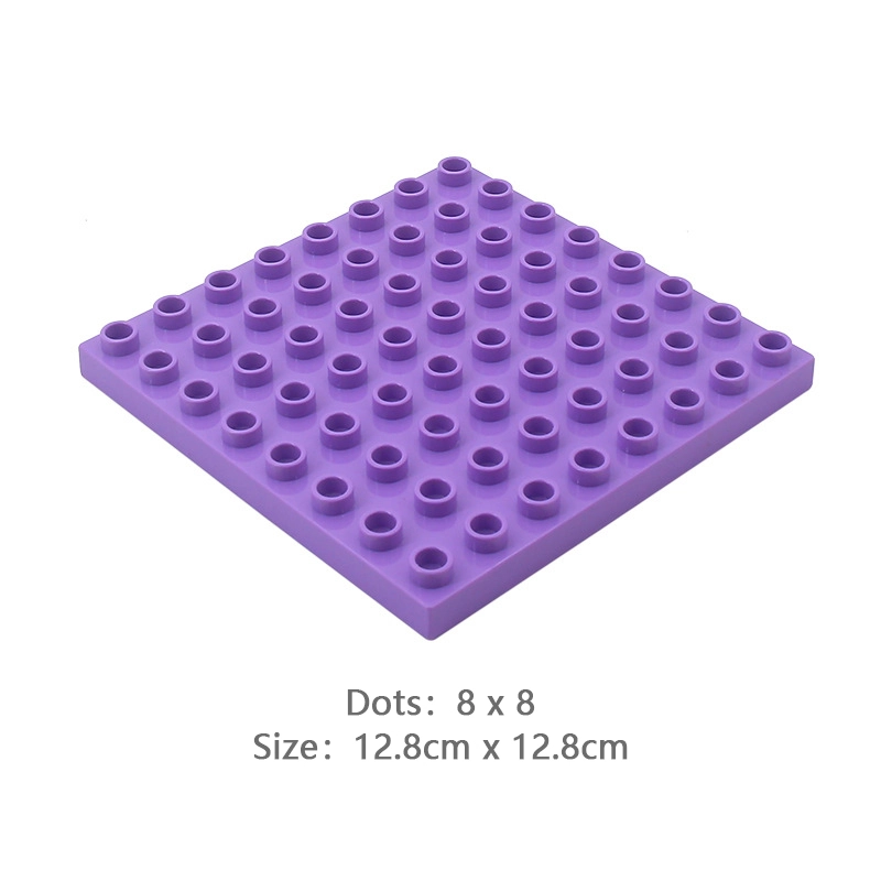 8*8 Dots 12.8*12.8cm Solid Color large Particle Base Plate High quality Bricks Compatible Figure DIY Building Blocks Kids Toys for children Gifts