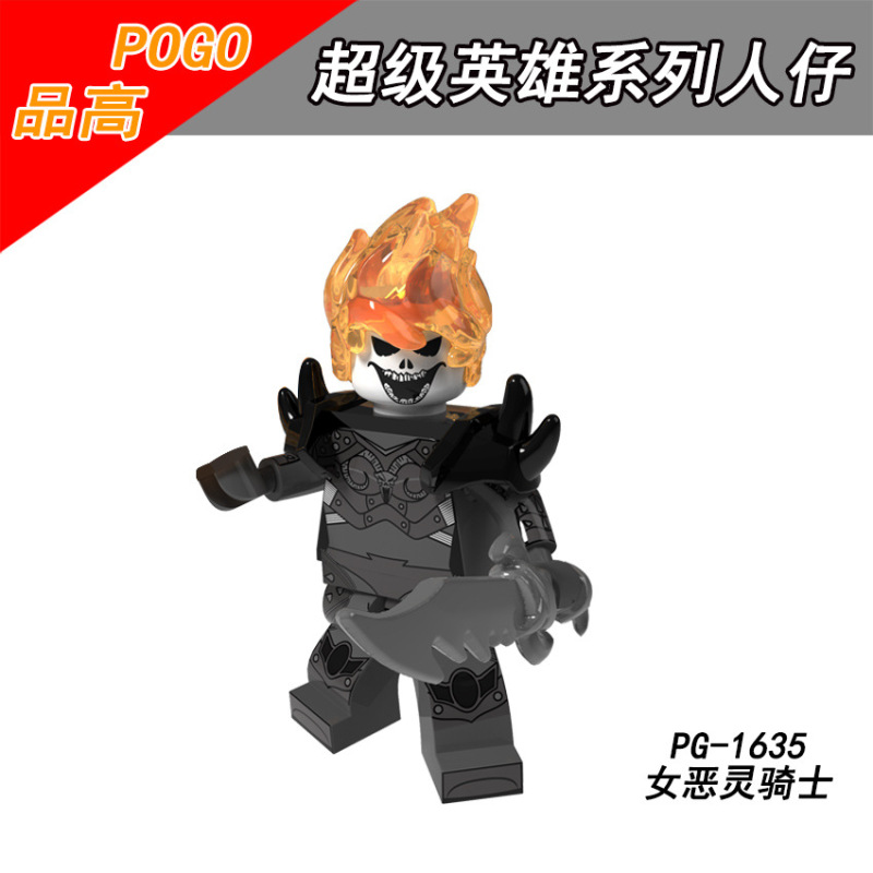 PG8159 Deadpool Wolverine Groot Rocket Raccoon Whip Wonder Girl Ghost Rider Venom Agent Action Figures Building Blocks Kids Toys